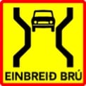 Verkeersbord brugversmalling, IJsland